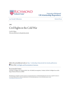 Civil Rights in the Cold War - UR Scholarship Repository
