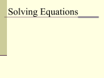 30 Solve equations