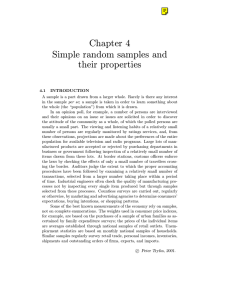Chapter 4: Simple random samples and their properties