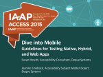 Dive Into Mobile Guidelines for Testing Native and Web Apps