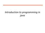 Introduction to programming in java
