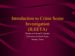 Intro to Crime Scenes