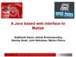 A Java based web interface to Matlab