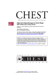 Non-small Cell Lung Cancer Adjuvant Chemotherapy for Early
