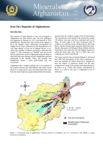 Iron Ore Deposits of Afghanistan