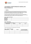 Energy Performance Modelling Requirements Template Form