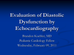 Evaluation of Diastolic Dysfunction by Echocardiogram