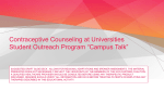 Student Outreach Program “Campus Talk” - YOUR