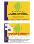 Android Programming: 2D Drawing Part 2
