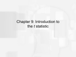 Chapter 9: Introduction to the t statistic