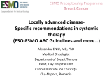 Locally advanced disease- Specific recommendations in systemic