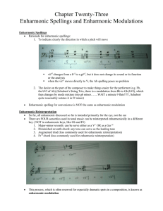 Tonal Harmony Chapter 23 Enharmonic Spellings and Enharmonic