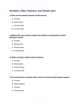 Evolution, Plate Tectonics, and Climate Quiz