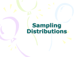 Sampling Distributions