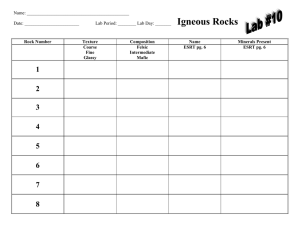 Igneous Rocks