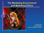The Marketing Environment and Marketing Ethics