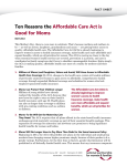 Ten Reasons the Affordable Care Act is Good for Moms