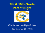 9th 10th Parent Night 2015