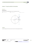 Lesson 7: Secant and the Co-Functions