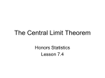 5.4 The Central Limit Theorem