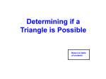 Determining if a Triangle is possible [3/12/2013]