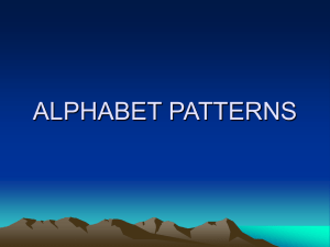 ALPHABET PATTERNS