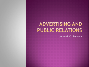 Advertising and Public Relations