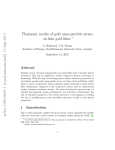 Plasmonic modes of gold nano-particle arrays on thin gold