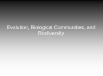 Evolution, Biological Communities, and Biodiversity