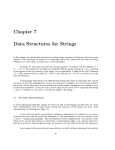 Chapter 7 Data Structures for Strings