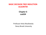 A Basic Decision Tree Algorithm - Computer Science, Stony Brook