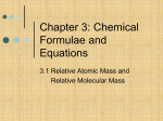Chapter 3 Atomic mass
