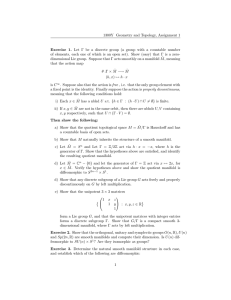 1300Y Geometry and Topology, Assignment 1 Exercise 1. Let Γ be a