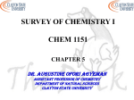 Chemical Reactions - Clayton State University
