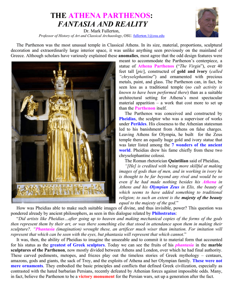 Athena Parthenos: description, history and interesting facts Athena Parthenos: description, history and interesting facts