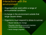 Interactions with the environment