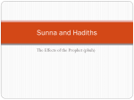 Sunna and Hadiths - University of Mount Union