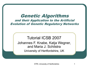Genetic Algorithms and their Application to the Artificial Evol