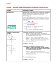 Chapter 7 Absolute Value and Reciprocal Functions Concept Review