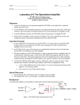 Lab #5 Operational Amplifier