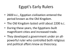 Egypt`s Early Rulers - Mater Academy Lakes High School