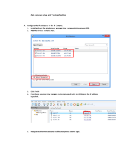AXIS Camera setup and Troublshooting