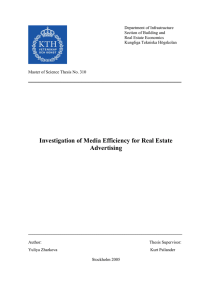 Investigation of Media Efficiency for Real Estate Advertising