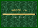 Lecture On Rome - Jefferson School District
