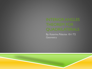 Interior Angles theorem for Quadrilaterals