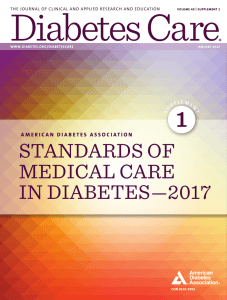 ADA: Standards of Medical Care in Diabetes 2017
