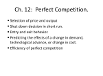 Ch. 12 Perfect Competition