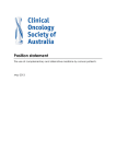 Position statement - Clinical Oncology Society of Australia