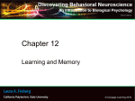 Learning and Memory - Bakersfield College