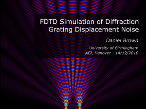 Numerical simulation of diffraction grating alignment and phase noise